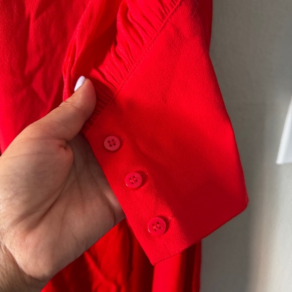 NWT Whistles Red Amira Tie Detail Dress size 8 - Picture 5 of 10